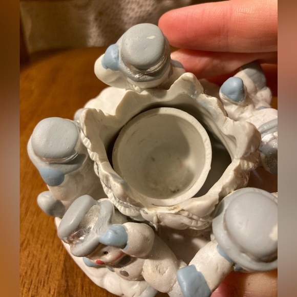 Winter Scene With Snowmen Candle Stick Holder - Picture 11 of 15